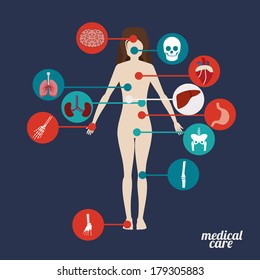 medical design over blue   background vector illustration  