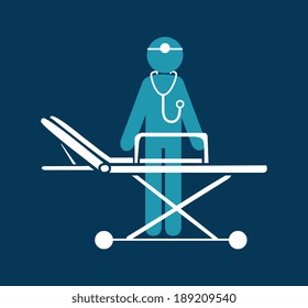 Medical design over blue background ,vector illustration