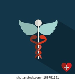 Medical design over blue background, vector illustration