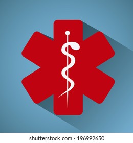 Medical design over blue background, vector illustration