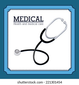 Medical design over blue background, vector illustration