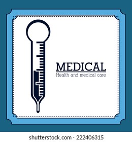 Medical design over blue background, vector illustration