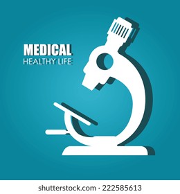 Medical design over blue background, vector illustration