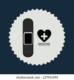 Medical design over blue background,  vector illustration