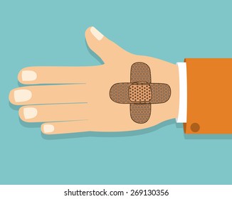 Medical design over blue background, vector illustration