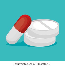 Medical design over blue background, vector illustration.