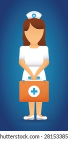 Medical design over blue background, vector illustration.