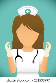 Medical design over blue background, vector illustration.