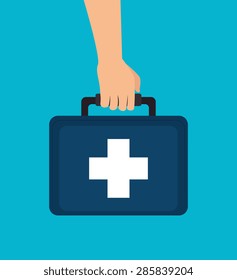 Medical design over blue background ,vector illustration.