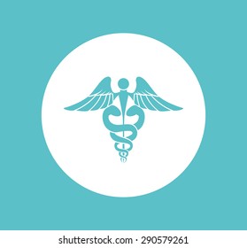 Medical design over blue background, vector illustration