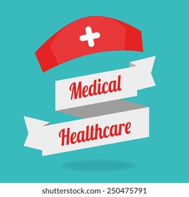 Medical design over bluebackground, vector illustration.