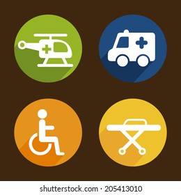 Medical design over brown background, vector illustration