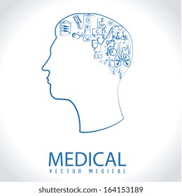 medical design  over gray background vector illustration  