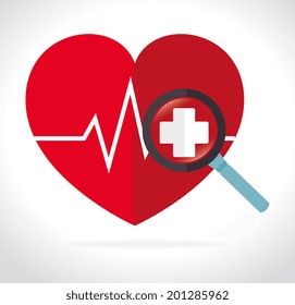 Medical design over gray background, vector illustration