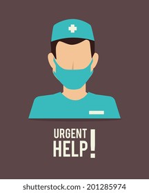 Medical design over gray background, vector illustration