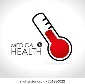 Medical design over gray background, vector illustration
