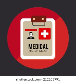 Medical design over gray background, vector illustration