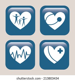 Medical design over  gray background, vector illustration