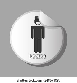 Medical design over gray background, vector illustration