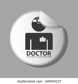 Medical design over gray background, vector illustration