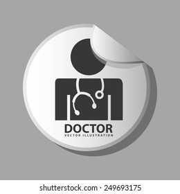 Medical design over gray background, vector illustration