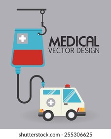 Medical design over gray background, vector illustration.