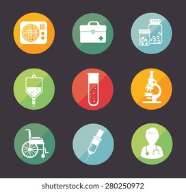 Medical design over gray background, vector illustration.