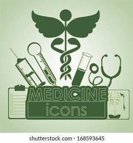 medical design over green background vector illustration  