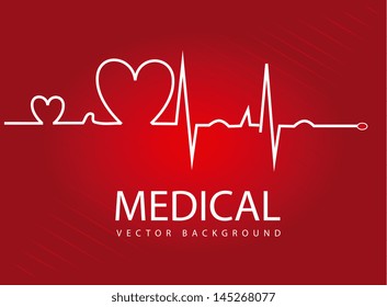 medical design over red background vector illustration