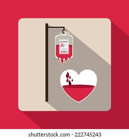 Medical design over red background, vector illustration 
