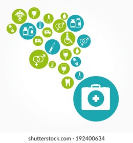 Medical design over white background, vector illustration