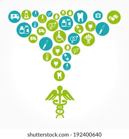 Medical design over white background, vector illustration