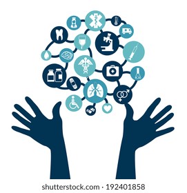 Medical design over white background, vector illustration