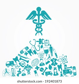 Medical design over white background, vector illustration