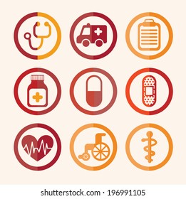 Medical design over white background, vector illustration