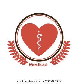 Medical design over white background, vector illustration