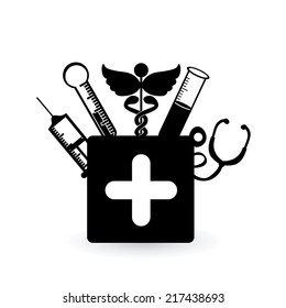 Medical design over white background, vector illustration
