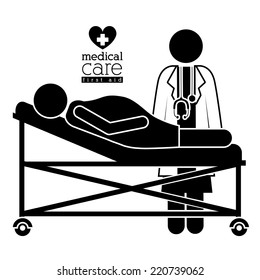 Medical design over white background, vector illustration