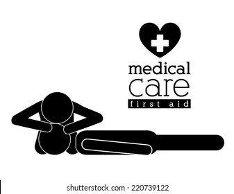 Medical design over white background, vector illustration