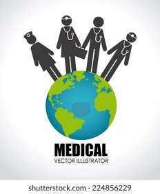 Medical design over white background, vector illustration