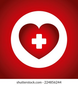 Medical design over white background, vector illustration