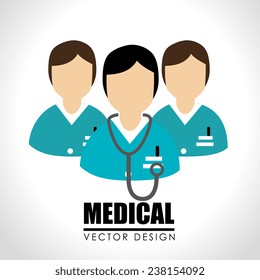 Medical design over white background, vector illustration.