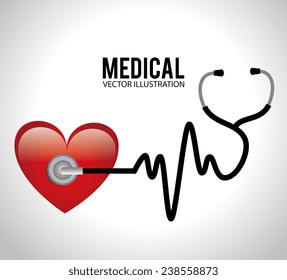 Medical design over white background, vector illustration. Medical design over white background, vector illustration.