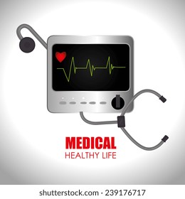 Medical design over white background, vector illustration.