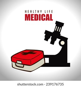 Medical design over white background, vector illustration.