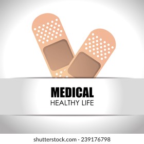 Medical design over white background, vector illustration.