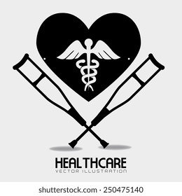 Medical design over white background, vector illustration.