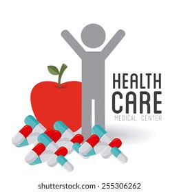 Medical design over white background, vector illustration.