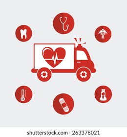 Medical design over white background, vector illustration.