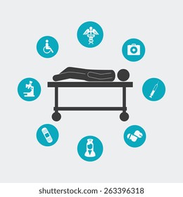 Medical design over white background, vector illustration.